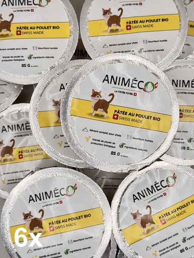 🐱BIO - Pâtées au Poulet pour chat 100% Suisse (85g)