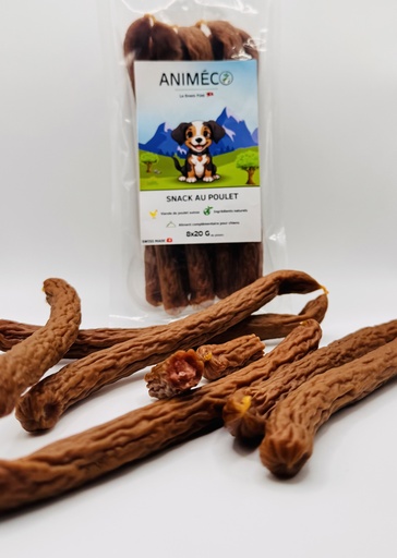 🐶 Snack au Poulet Suisse pour chien (8x20g)
